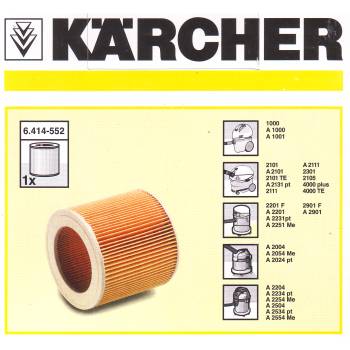 Accessoire aspirateur / cireuse Phonillico Filtre pour Karcher WD2 WD3  Filtres poussière remplacement 6.414-552.0 [Lot 2]®
